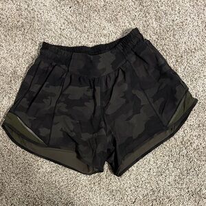 Lululemon Athletica Black Camouflage Athletic Shorts